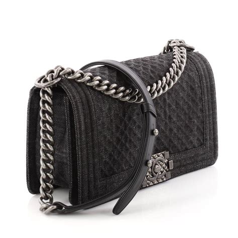 chanel embroidered wool old medium boy flap bag|chanel bag review.